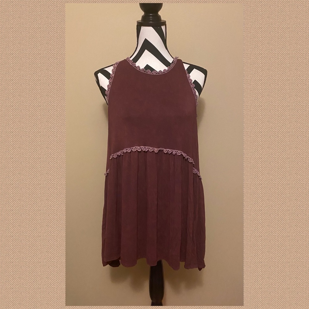 P O L plum long tunic